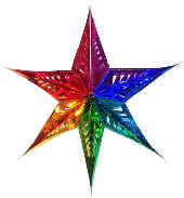 Julstjärna i regnbågsfärger